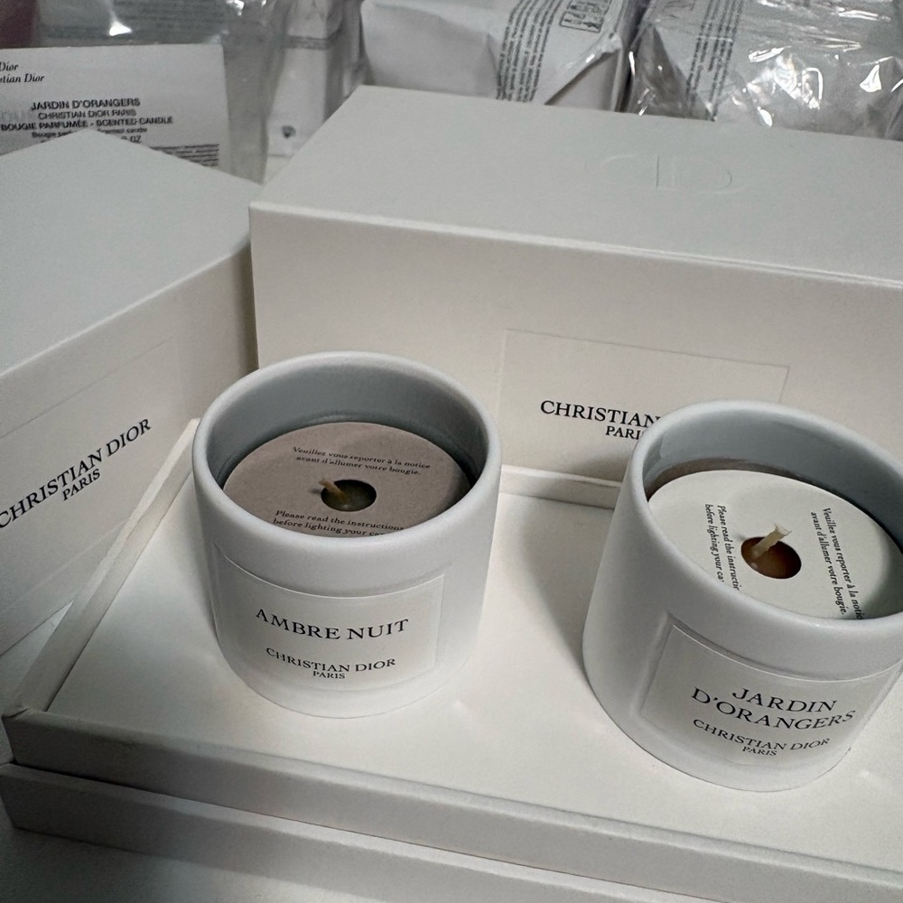 Christian Dior Ambre Nuit and Jardin d'Orangers Candles - Picture 2 of 7